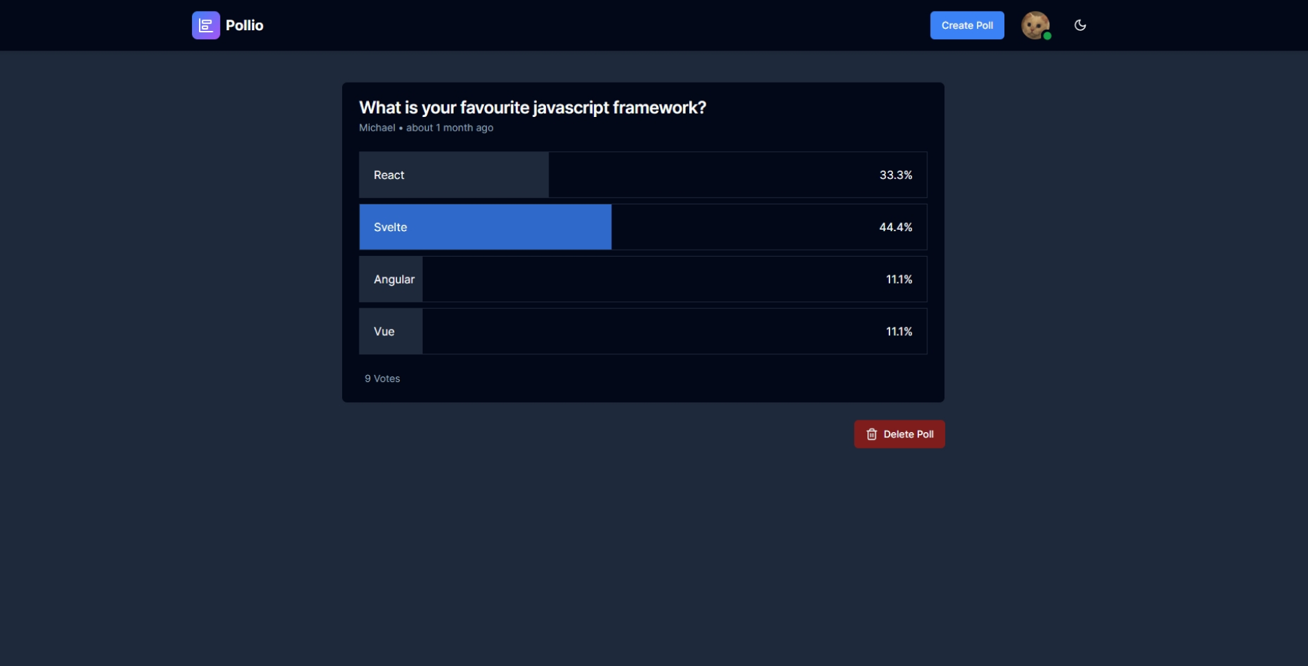 Single Poll Page